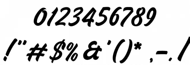 SignPaintohDemo Font OTHER CHARS