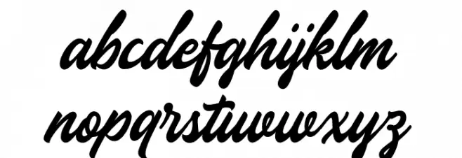 SignPaintohDemo Schriftart Kleinbuchstaben