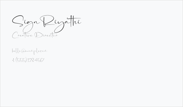 SignRiyathi Business Card