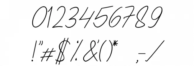 Signaday Font OTHER CHARS