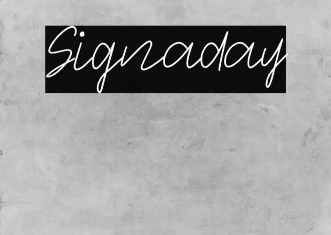 Signaday Font examples