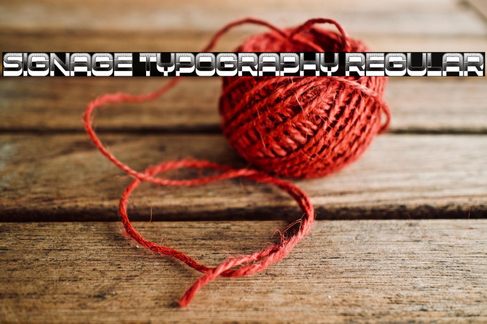 Signage Typography Regular Example 1