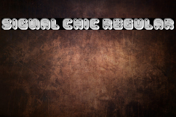 Signal Chic Regular Font examples
