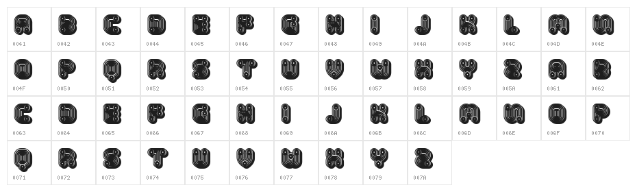 Signal Elegant Regular Character Map