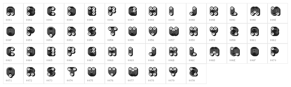 Signal Light Regular Character Map