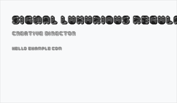 Signal Luxurious Regular Business Card