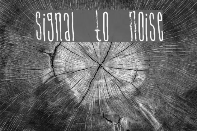 Signal To Noise Font examples