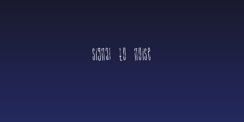 Signal To Noise Social Header