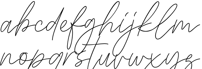Signaline Script Schriftart Kleinbuchstaben