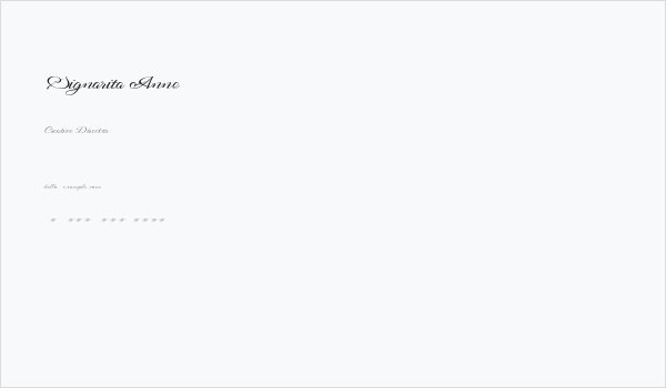 Signarita Anne Business Card