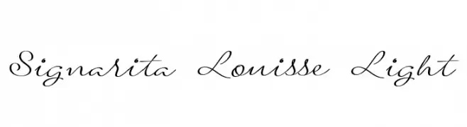 Signarita Louisse Light  Скачать бесплатные шрифты