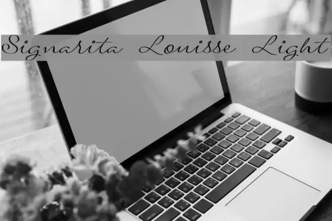 Signarita Louisse Light Font examples