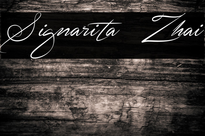 Signarita Zhai Font examples
