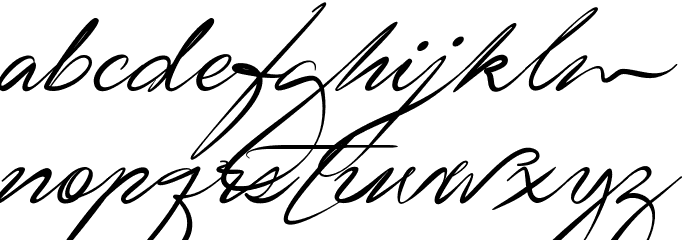 Signarita Zhai Font LOWERCASE