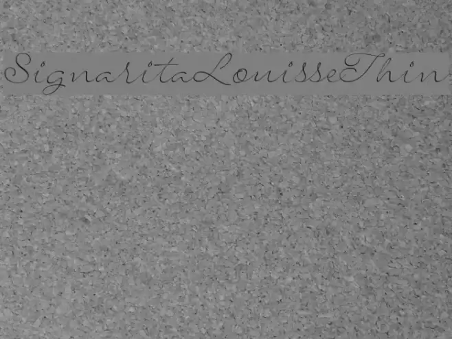 SignaritaLouisseThin Fonte examples