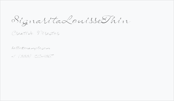 SignaritaLouisseThin Business Card