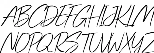 Signatey Italic Caratteri MAIUSCOLE