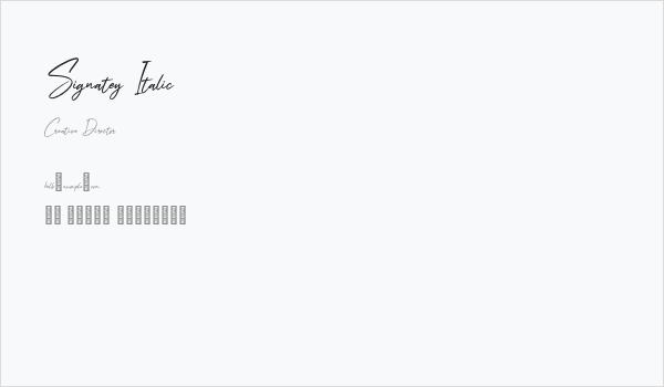 Signatey Italic Business Card