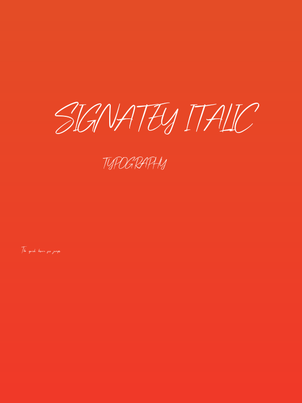 Signatey Italic Poster