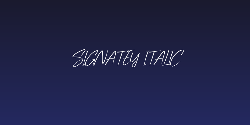 Signatey Italic Social Header