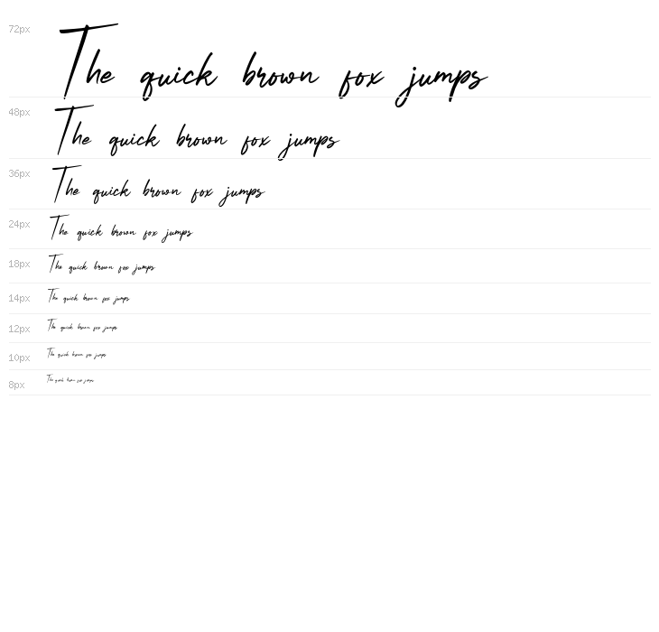 Signatey Italic Waterfall