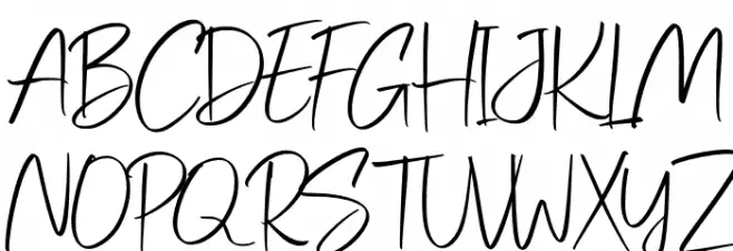 Signatey Regular Schriftart Groß