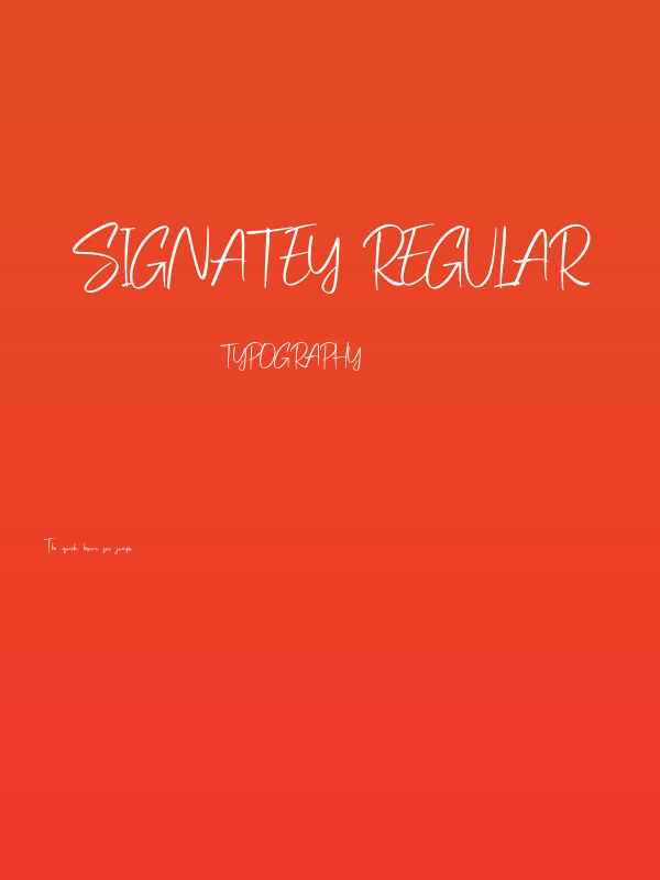 Signatey Regular Poster