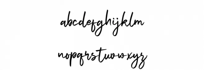 Signatey Regular フォント 小文字
