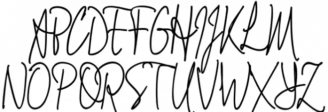 Signathy Font फ़ॉन्ट अपरकेस