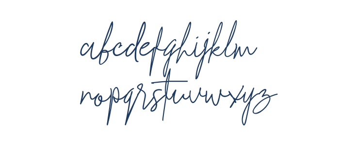 Signathy Font Lowercase