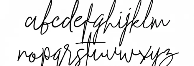 Signathy Font फ़ॉन्ट लोअरकेस