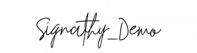 Signathy_Demo  Frei Schriftart Herunterladen