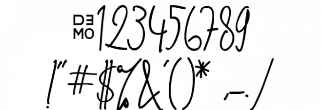 Signathy_Demo Font OTHER CHARS