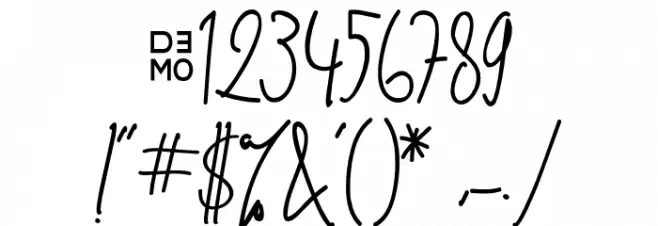 Signathy_Demo Font OTHER CHARS