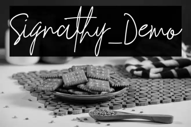 Signathy_Demo Font examples