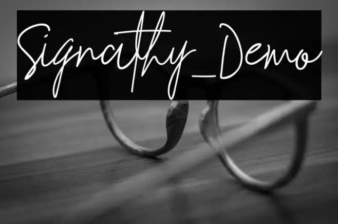 Signathy_Demo Font examples