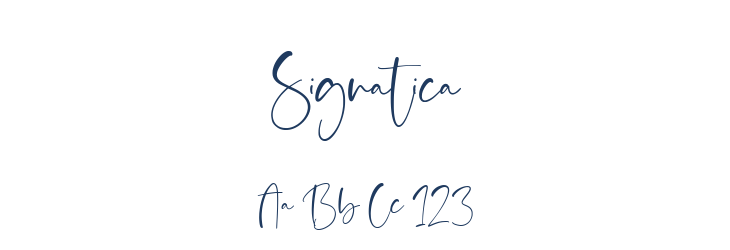 Signatica Font Preview