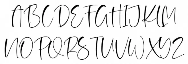 Signatica फ़ॉन्ट अपरकेस