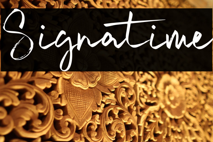 Signatime Font examples