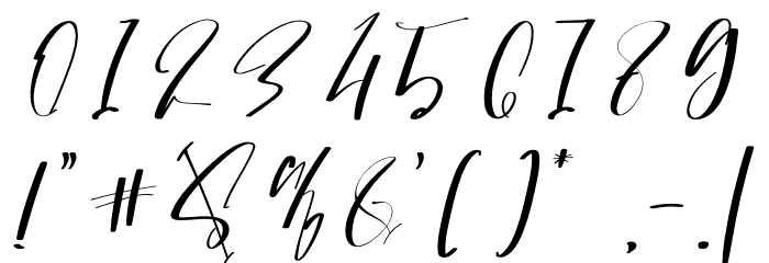 Signatine Font OTHER CHARS