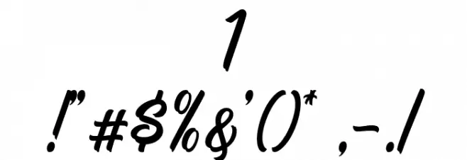 Signation Font OTHER CHARS