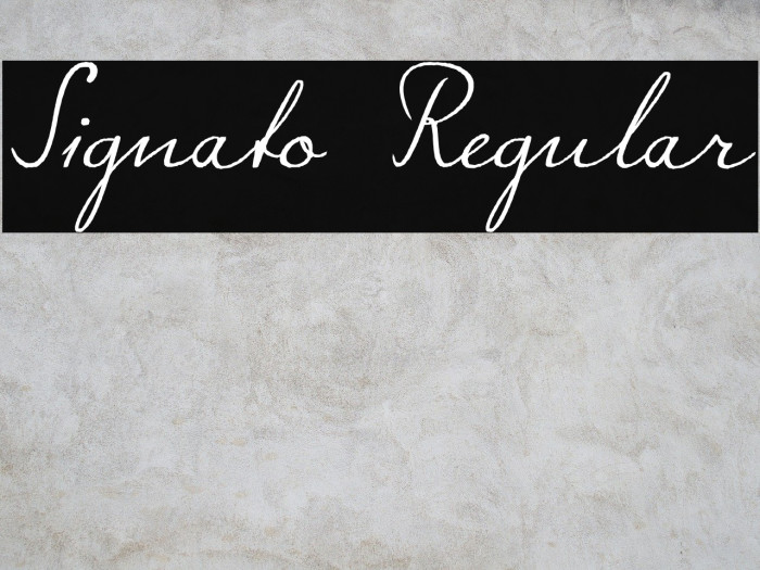 Signato Regular Font examples