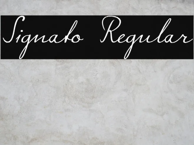Signato Regular Example 1