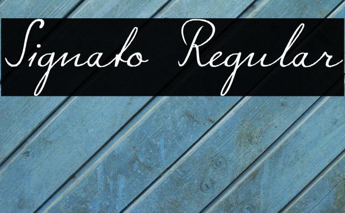 Signato Regular Font examples