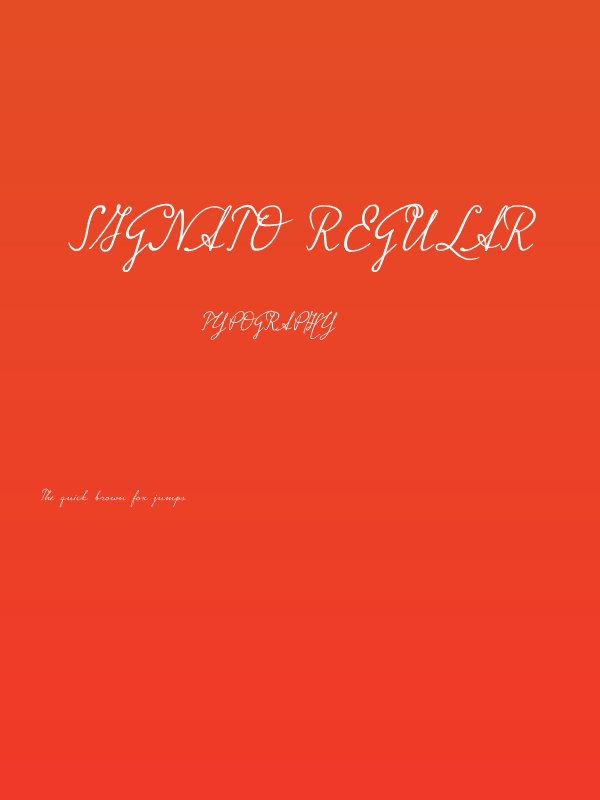 Signato Regular Poster