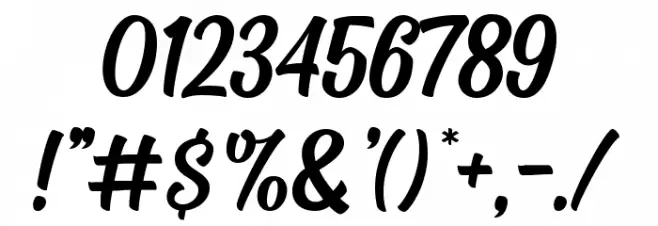 Signatra DEMO Font OTHER CHARS