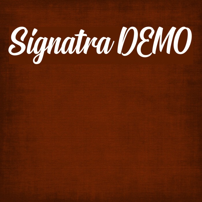 Signatra DEMO Font examples