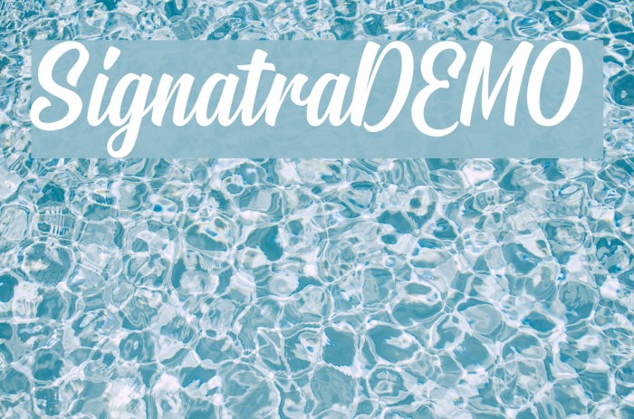 SignatraDEMO Font examples