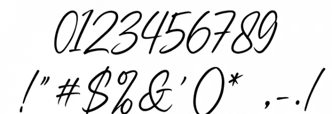 Signatria Regular Font OTHER CHARS