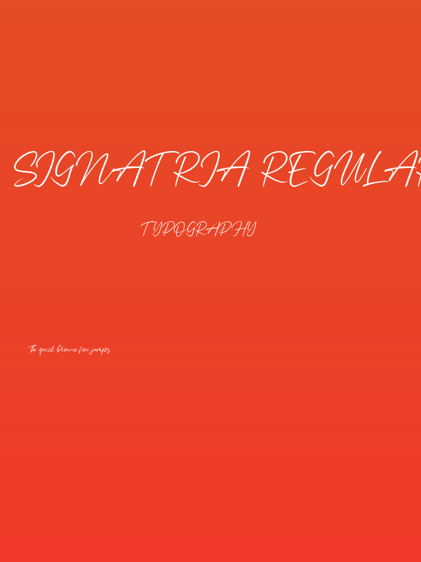 Signatria Regular Poster